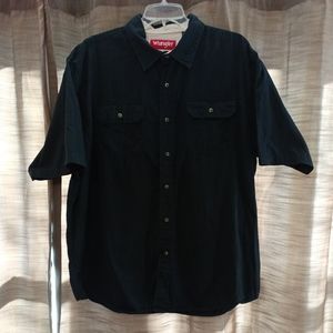 Wrangler Black Casual Button Up XL
